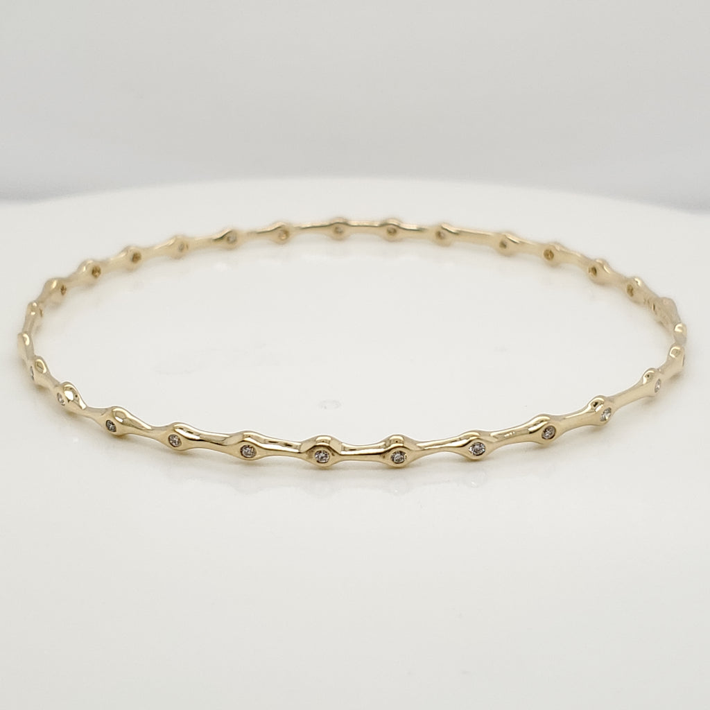Ippolita 18kt Yellow Gold Diamond Bangle Bracelet