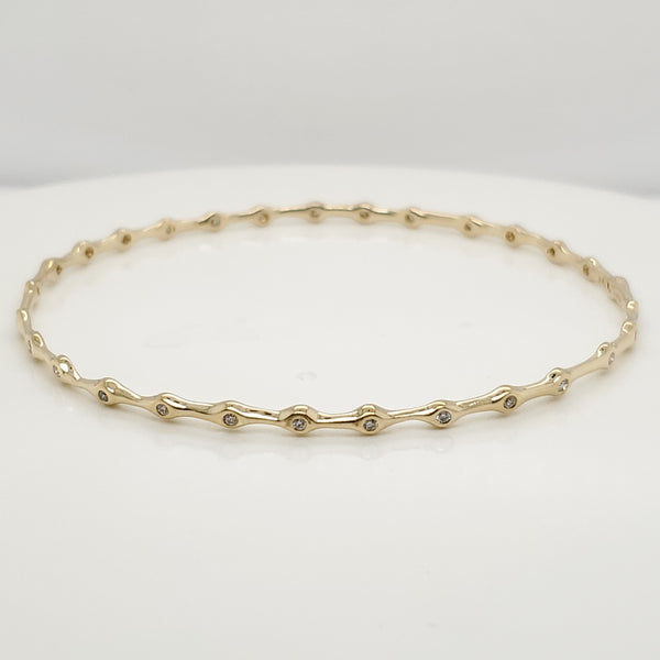 Ippolita 18kt Yellow Gold Diamond Bangle Bracelet