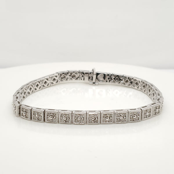 14kt White Gold and Diamond Bracelet