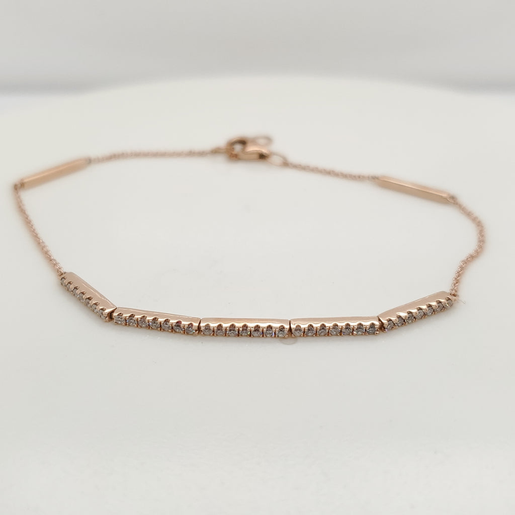 14kt Rose Gold Diamond Bracelet