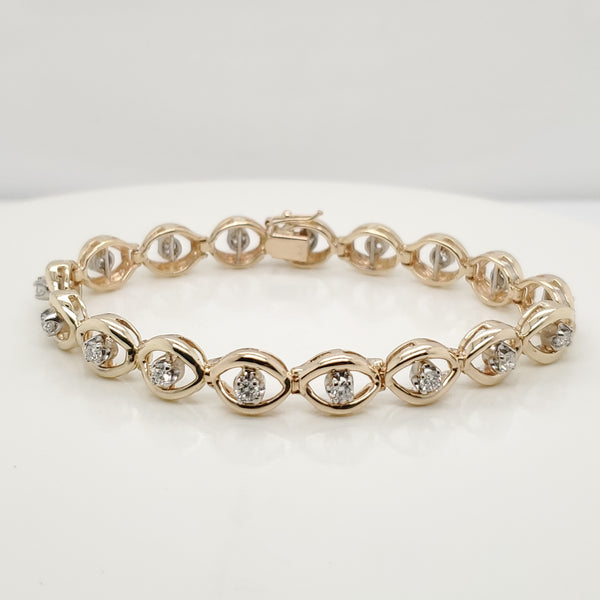 14kt Yellow 1.20 Carat Diamond Bracelet