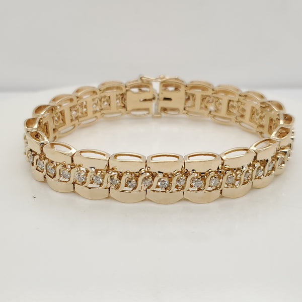 14kt Yellow Gold and Diamond Bracelet