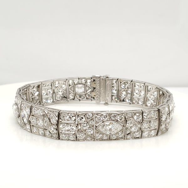 Art Deco Marcu & Co Platinum Diamond Bracelet