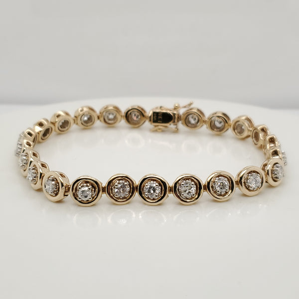 14kt Yellow Gold and Diamond Bracelet