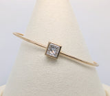 14K Yellow Gold 1.03ct Radiant Cut Diamond Solitaire Bangle