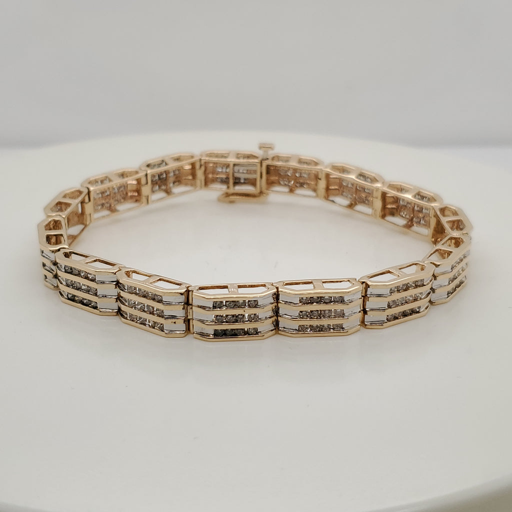 14kt Yellow Gold Diamond Bracelet
