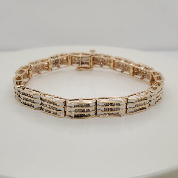 14kt Yellow Gold Diamond Bracelet