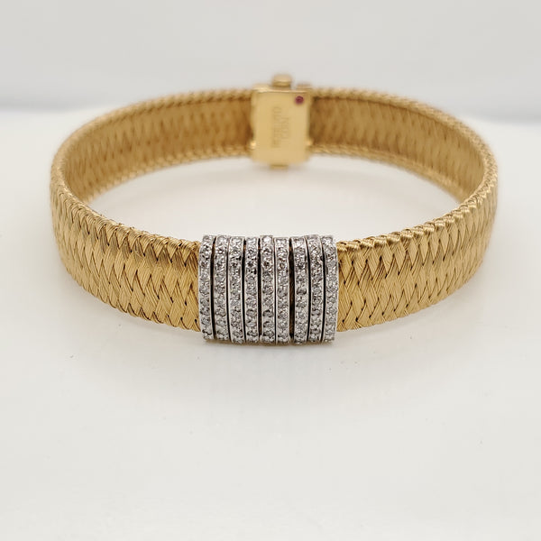 Roberto Coin 18kt Yellow Gold and Diamond Bracelet