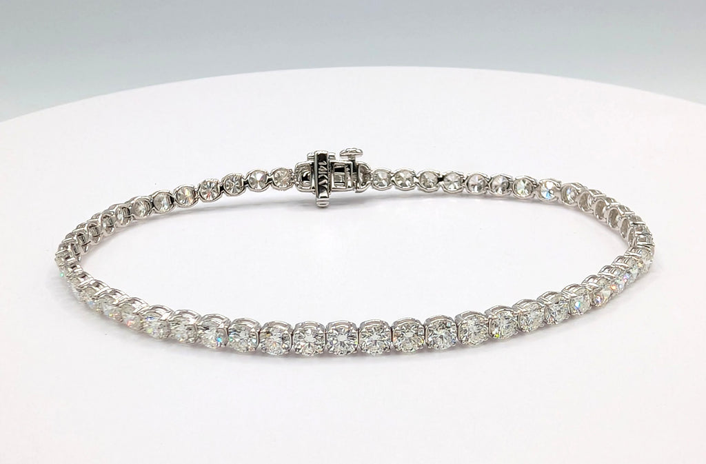 14K White Gold 6.00ctw Diamond Tennis Bracelet