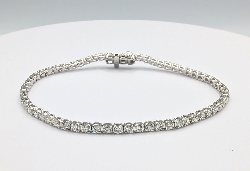 14K White Gold 3.00ctw Diamond Tennis Bracelet