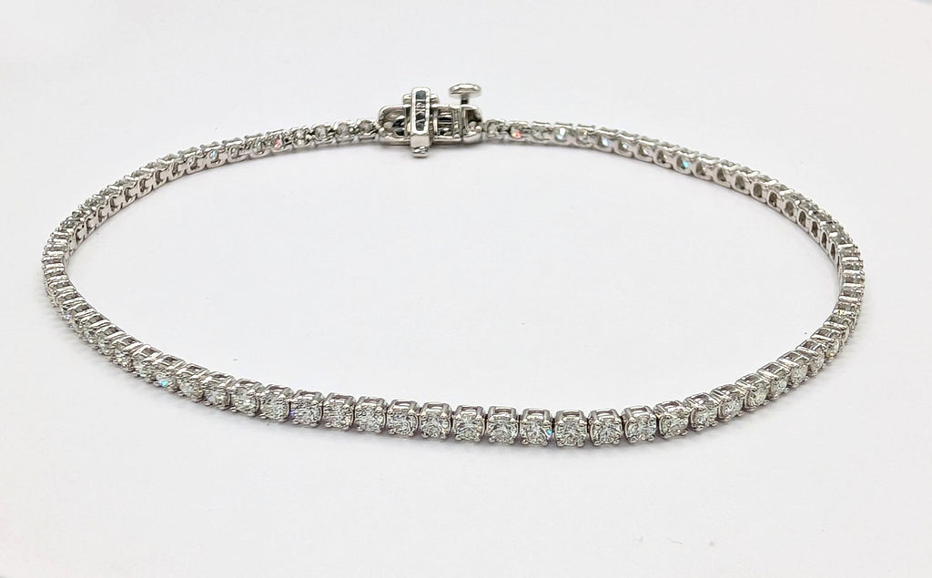 14K White Gold 2.00ctw Diamond Tennis Bracelet