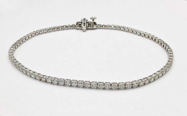 14K White Gold 2.00ctw Diamond Tennis Bracelet