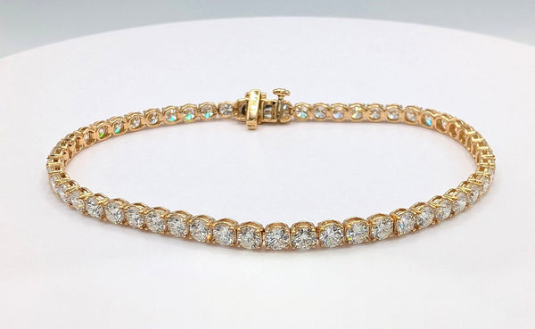 14K Yellow Gold 6.00ctw Diamond Tennis Bracelet
