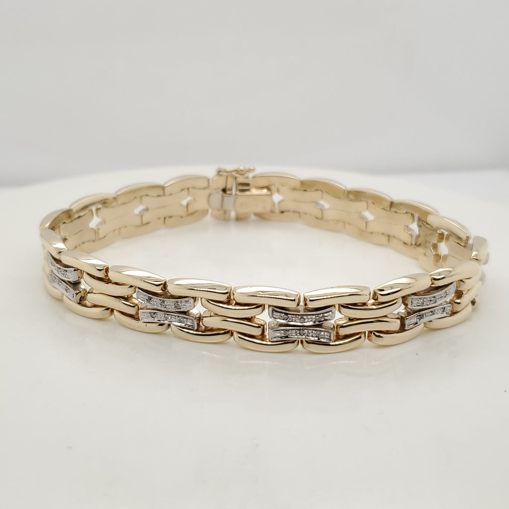 14kt Yellow Gold and Diamond Bracelet