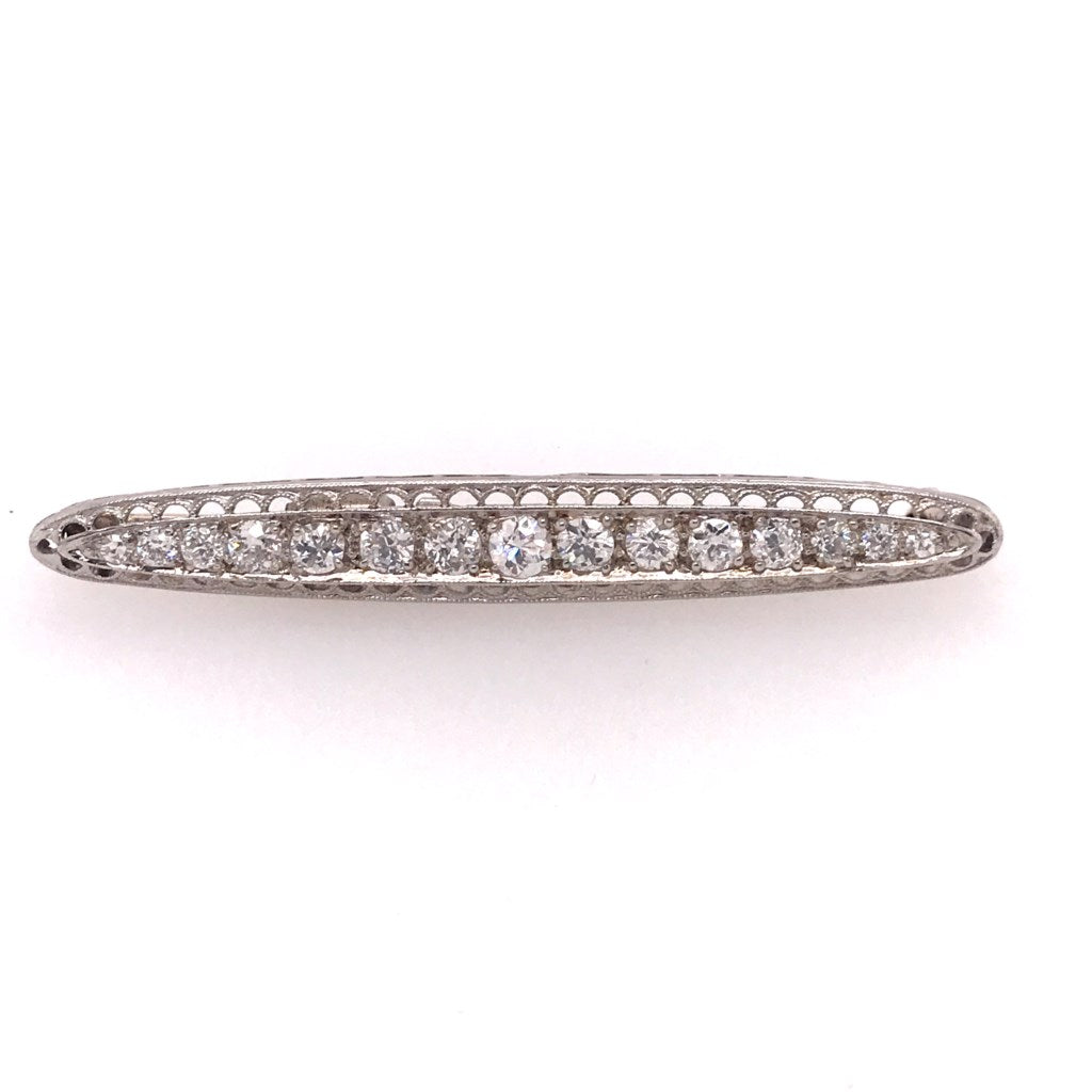 Art Deco Platinum And Diamond Brooch