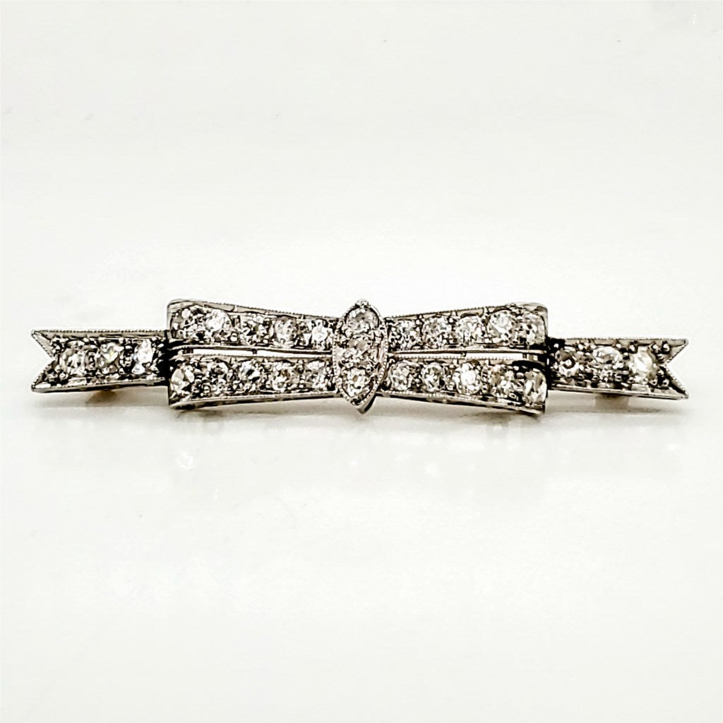 Art Deco Platinum and Diamond Brooch