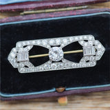 Art Deco Platinum and Diamond Brooch