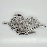 Vintage 14kt White Gold and Diamond Brooch