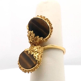 Vintage Modernist Tiger Eye Ring