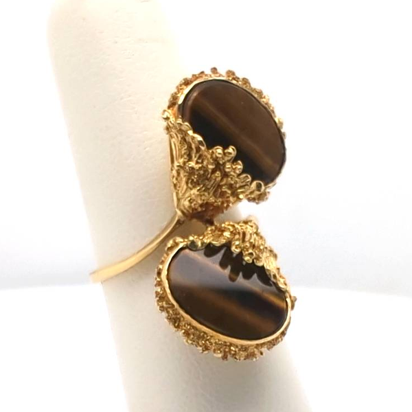 Vintage Modernist Tiger Eye Ring