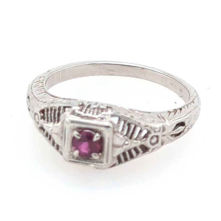 Art Deco Ruby Ring