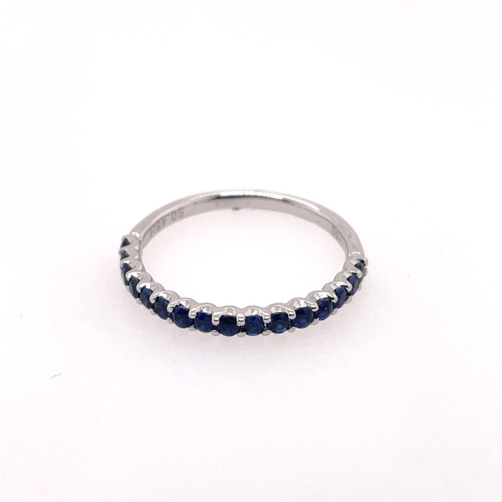18kt White Gold Sapphire Stackable Band
