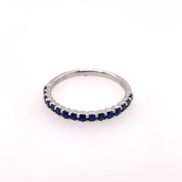 18kt White Gold Sapphire Stackable Band