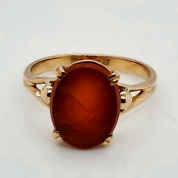 Vintage 18kt Yellow Gold Intaglio Ring