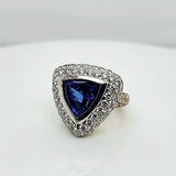 14kt Gold Tanzanite and Diamond Ring