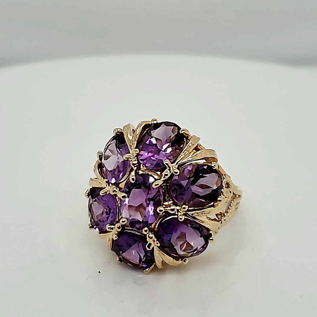 14kt Yellow Ggold Amethyst Ring