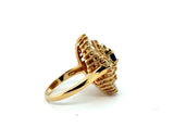 14kt Yellow Gold Sapphire and Diamond Ballerina Ring