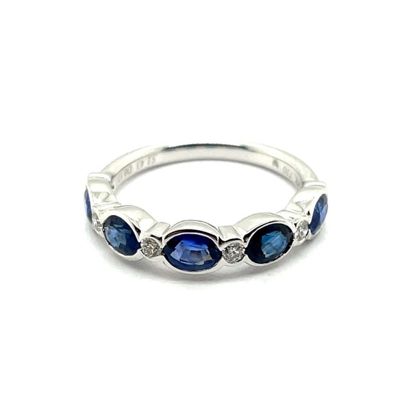 18kt White Gold Sapphire And Diamond Ring