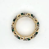 Pre-Owned Tiffany & Co Schlumberger 18kt Yellow Gold Emerald and Diamond Ring