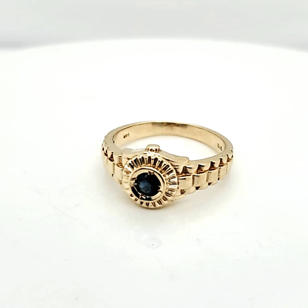14kt Yellow Gold and Sapphire Ring