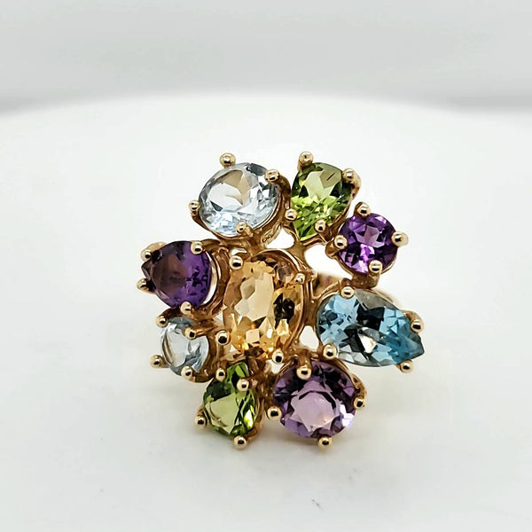 14kt Yellow Gold Gemstone and Diamond Ring