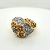 18kt Yellow Gold Yellow Sapphire and Diamond Ring