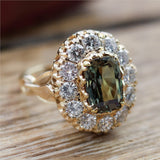 14kt Yellow Gold Natural Alexandrite and Diamond Ring