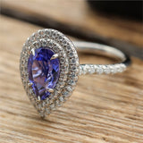 Pre-owned Tiffany & Co Platinum And Tanzanite Ring