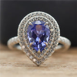 Pre-owned Tiffany & Co Platinum And Tanzanite Ring