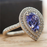 Pre-owned Tiffany & Co Platinum And Tanzanite Ring