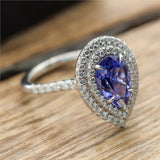 Pre-owned Tiffany & Co Platinum And Tanzanite Ring