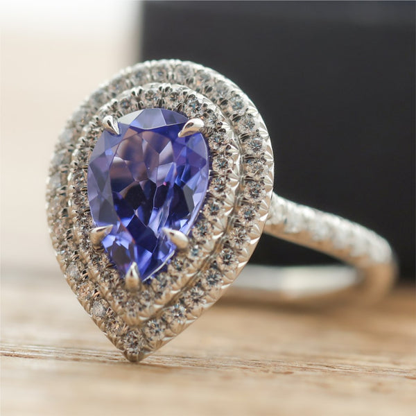 Pre-owned Tiffany & Co Platinum And Tanzanite Ring