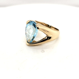 14kt Yellow Gold Swiss Blue Topaz Ring