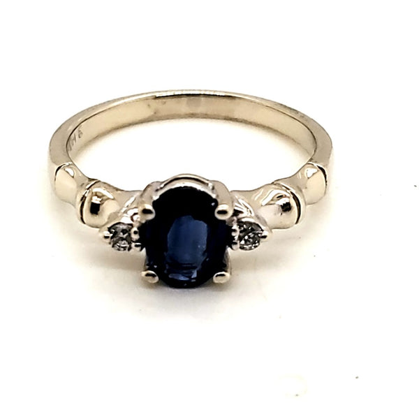 14kt White Gold Sapphire and Diamond Ring