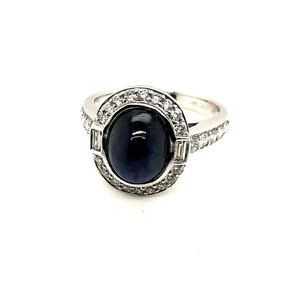 Spark 18kt White Gold Sapphire and Diamond Ring