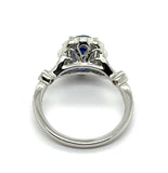 18kt White Gold 1.55Ctw Oval Sapphire And Diamond Ring