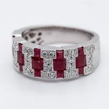 14kt White Gold 2.01Ctw Ruby And Diamond Band