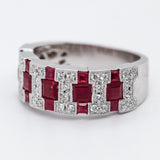 14kt White Gold 2.01Ctw Ruby And Diamond Band