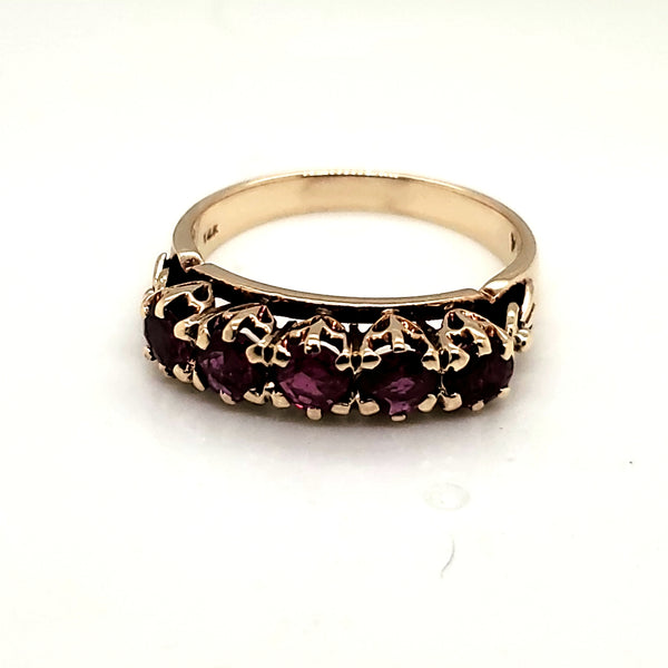 Vintage 12kt Yellow Gold Ruby Ring