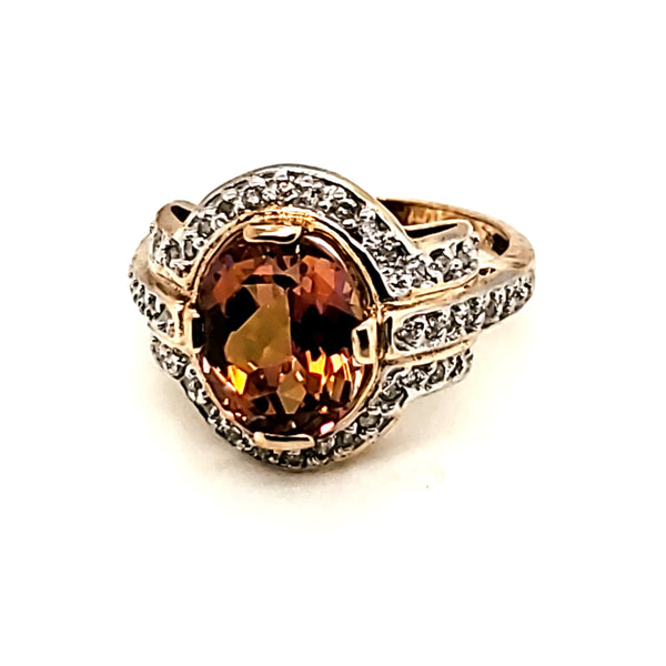 14kt Yellow Gold Mystic Topaz Ring